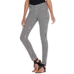 NWT SCOTCH & SODA Striped Skinny Fit Mid-Rise Pants, Black and White, Size 27/33